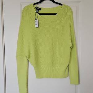 EXPRESS Lime Green Sweater, SMALL